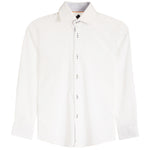 Contrast Trim Solid Performance Dress Shirt - Denny's