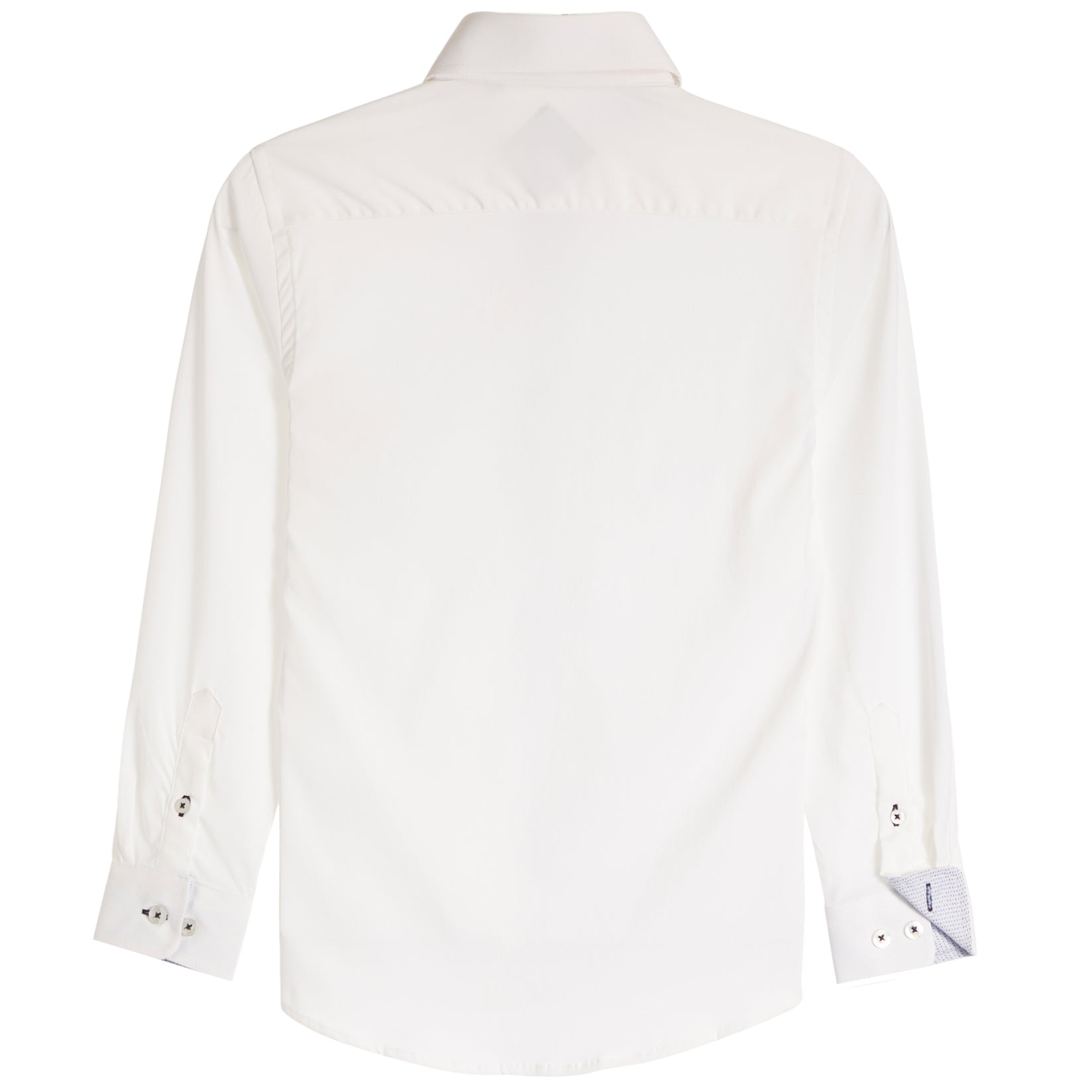 Contrast Trim Solid Performance Dress Shirt - Denny's