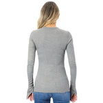 Long Sleeve Ribbed Top - Denny's