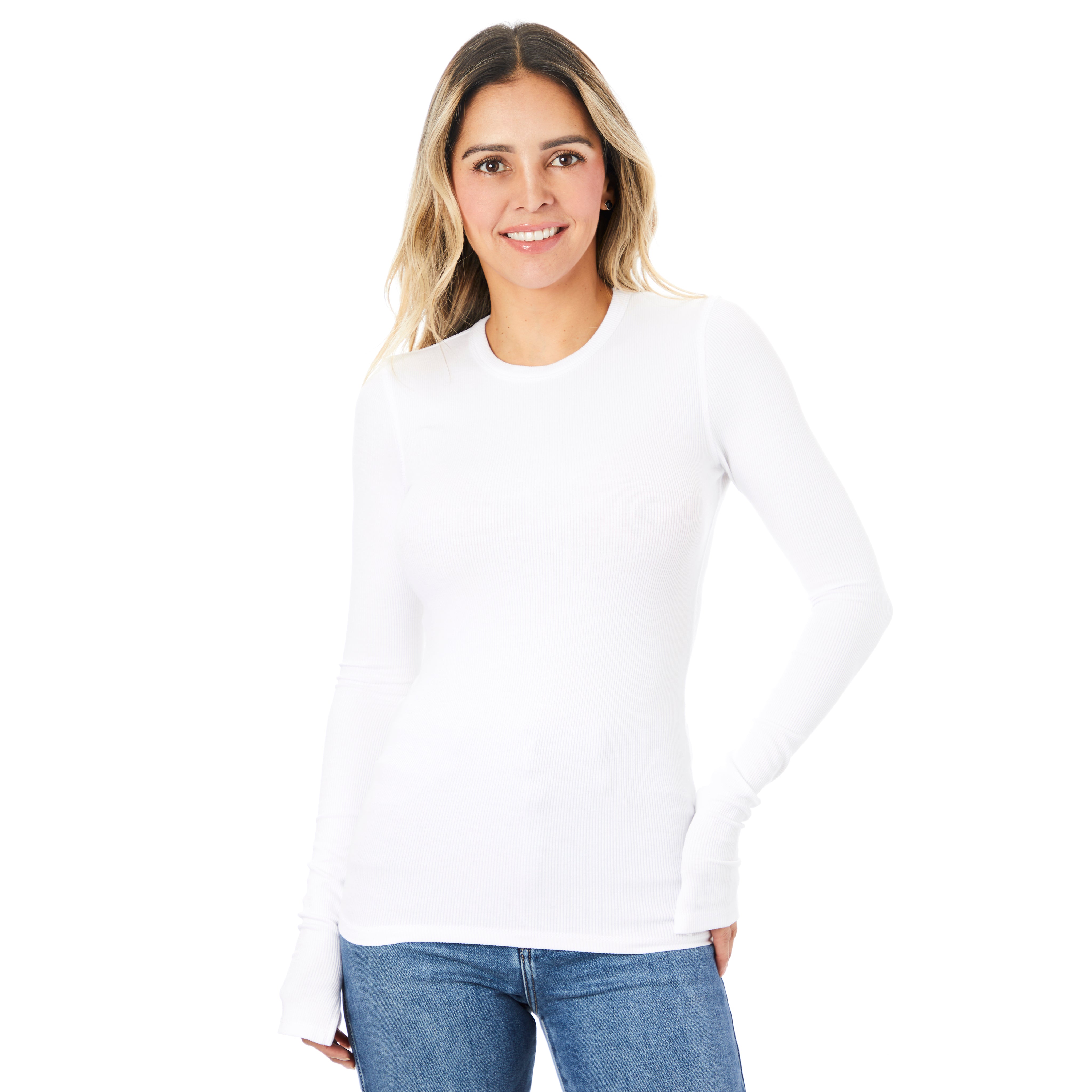 Long Sleeve Ribbed Top - Denny's