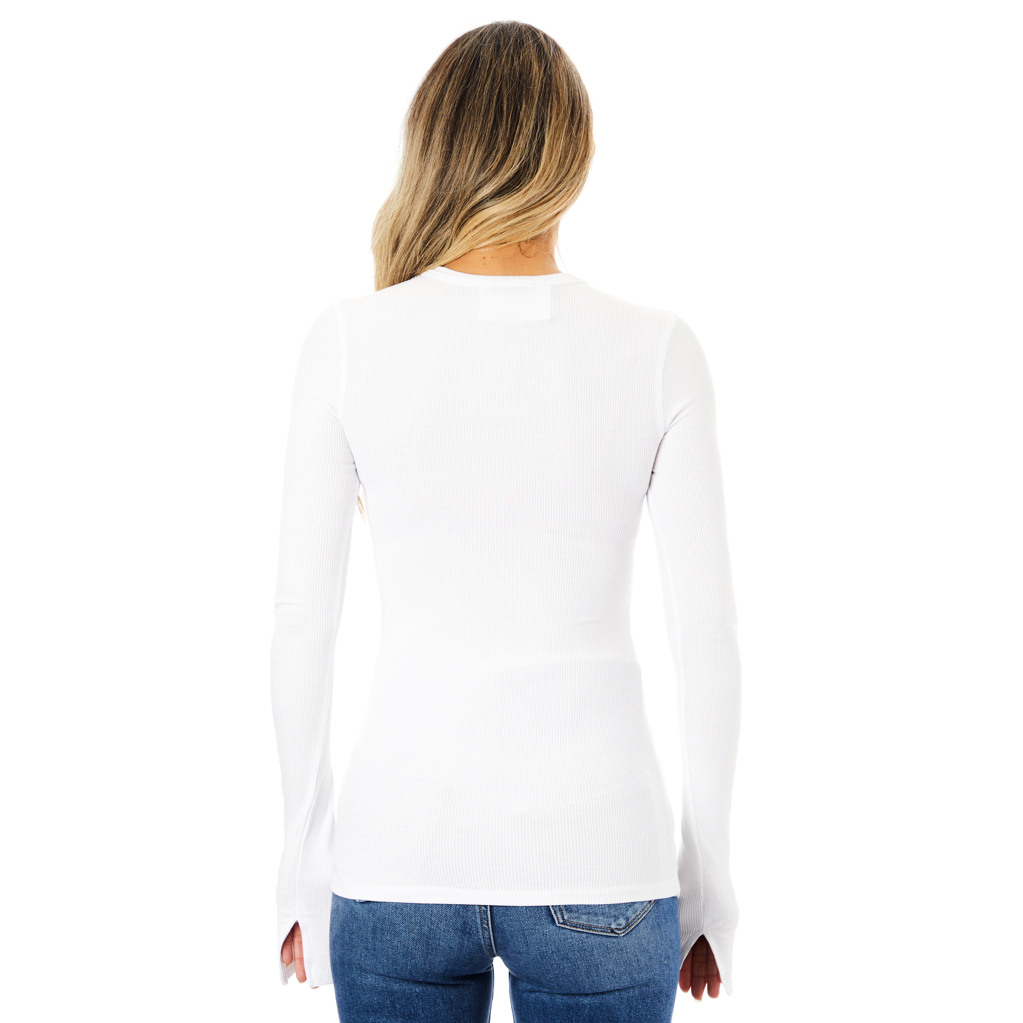 Long Sleeve Ribbed Top - Denny's