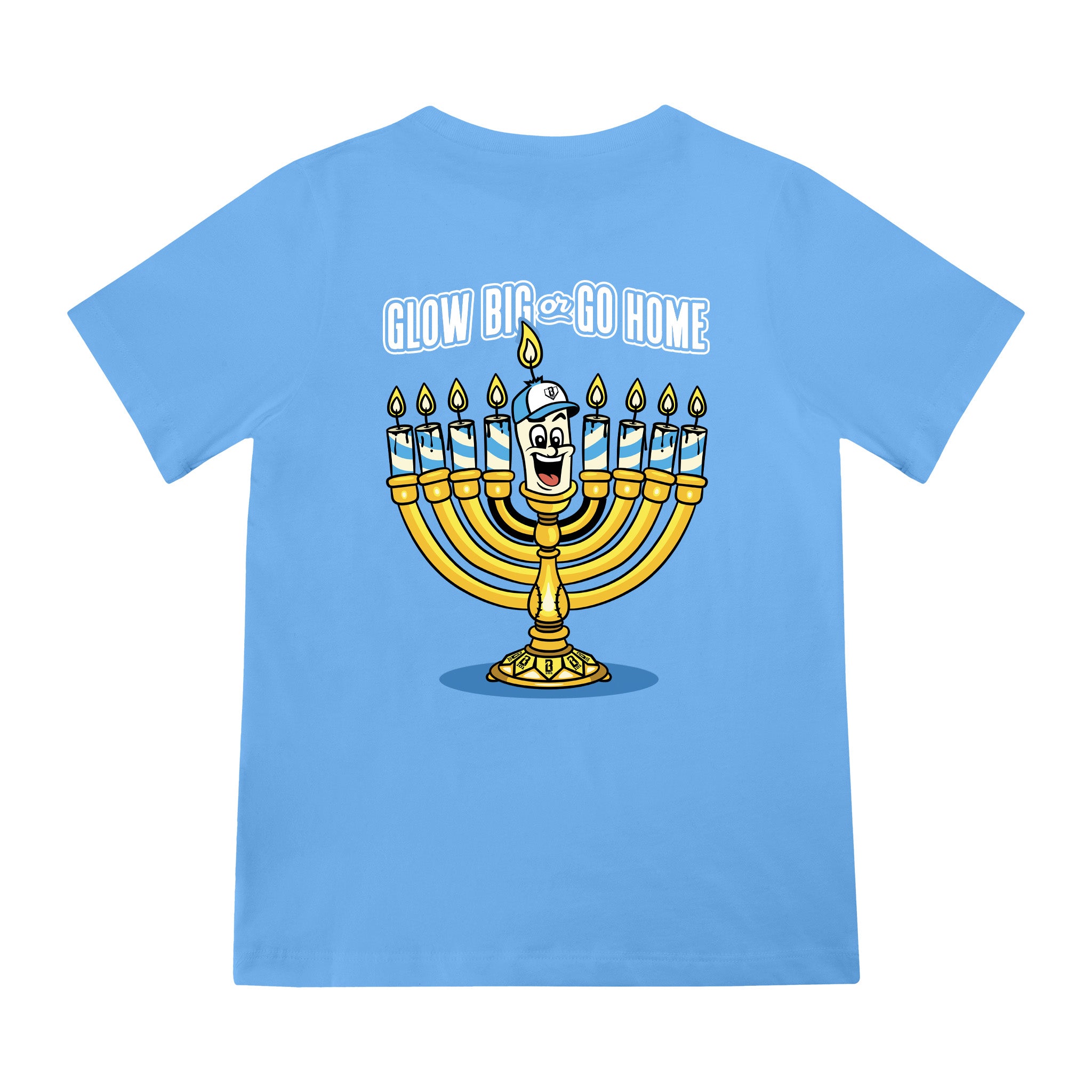Baseball Lifestyle 101 Glow Big Hanukkah Tee