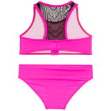 2pc Barbie Bikini With Black Crochet Back