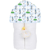Tee Time Blue Hooded Towel