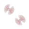 Two pink tulle bows on a white background