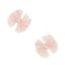 Two pink tulle bows on a white background