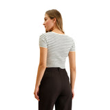 Stripe Crop Henley