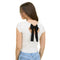 Back Bow Detail Ribbed Crew - Denny's