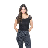 Lace Cap Sleeve Top