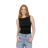 Sleeveless Boatneck Top