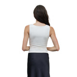 Sleeveless Boatneck Top