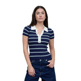 Short Sleeve Stripe Polo