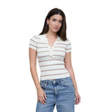 Short Sleeve Stripe Polo