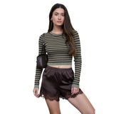 Long Sleeve Stripe Ribbed Shirt