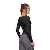 Long Sleeve Boatneck Top