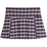 Button Pockets Tweed Skirt