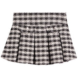 Button Pockets Tweed Skirt