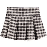 Button Pockets Tweed Skirt