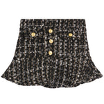 Tweed Skirt With Gold Buttons - Denny's