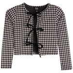 Bow Houndstooth Jacket - Denny's