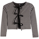 Bow Houndstooth Jacket - Denny's