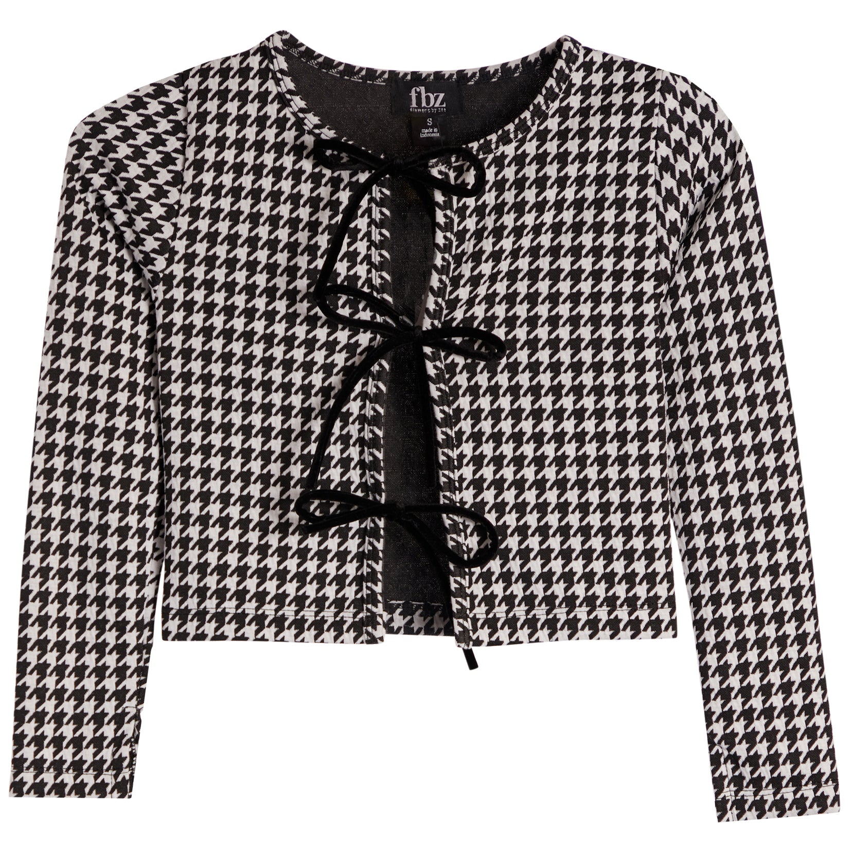 Bow Houndstooth Jacket - Denny's