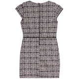 Bow Short Sleeve Tweed Dress - Denny's