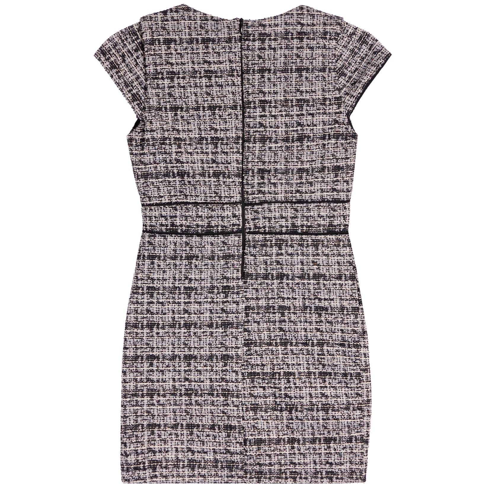 Bow Short Sleeve Tweed Dress - Denny's