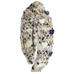 Tweed Heart and Jewel Headband - Denny's