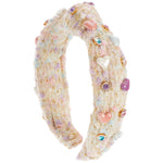 Jeweled Tweed Headband - Denny's