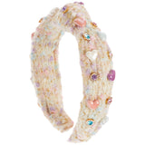 Jeweled Tweed Headband - Denny's
