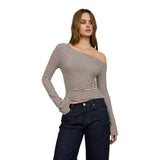Stripe Off The Shoulder Top