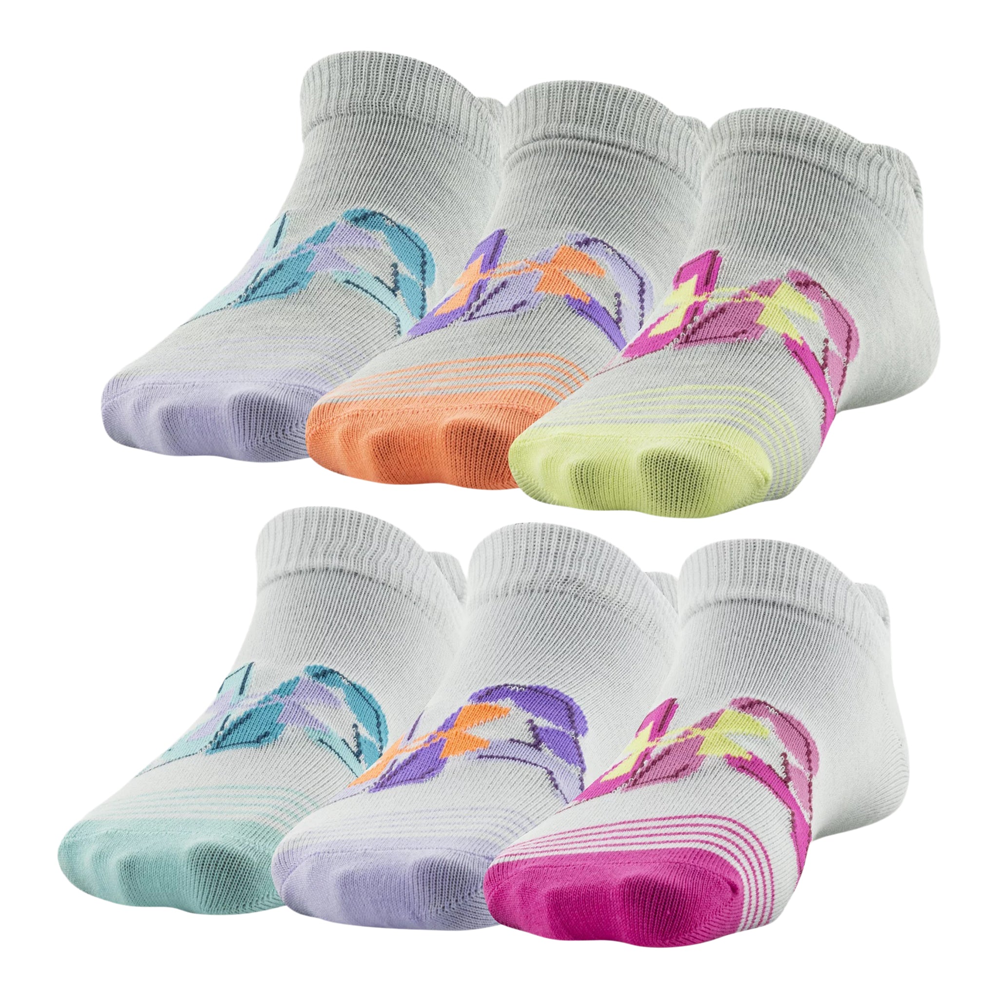 UA Girls Essential No Show 6pk Socks - Denny's