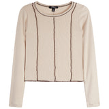 Stitch Seam Long Sleeve Top - Denny's