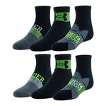 Boys 6pk Qtr Sock - Denny's