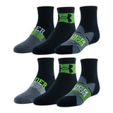 Boys 6pk Qtr Sock - Denny's