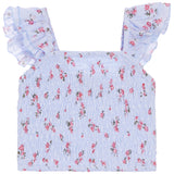 Floral Ruched Eyelet Tank - Denny's