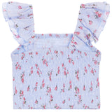 Floral Ruched Eyelet Tank - Denny's