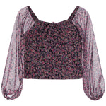 Cinch Front Floral Top - Denny's