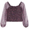Cinch Front Floral Top - Denny's