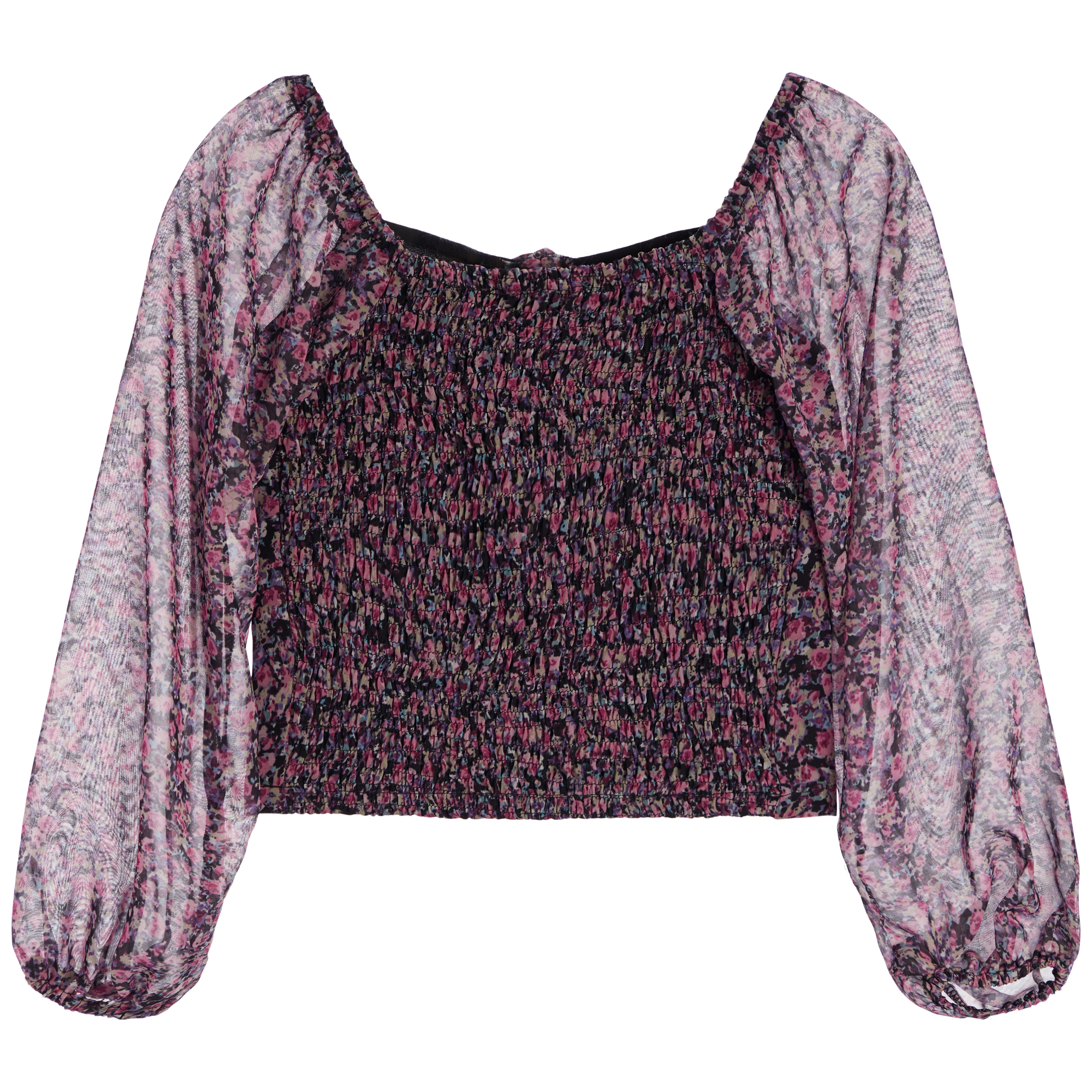 Cinch Front Floral Top - Denny's