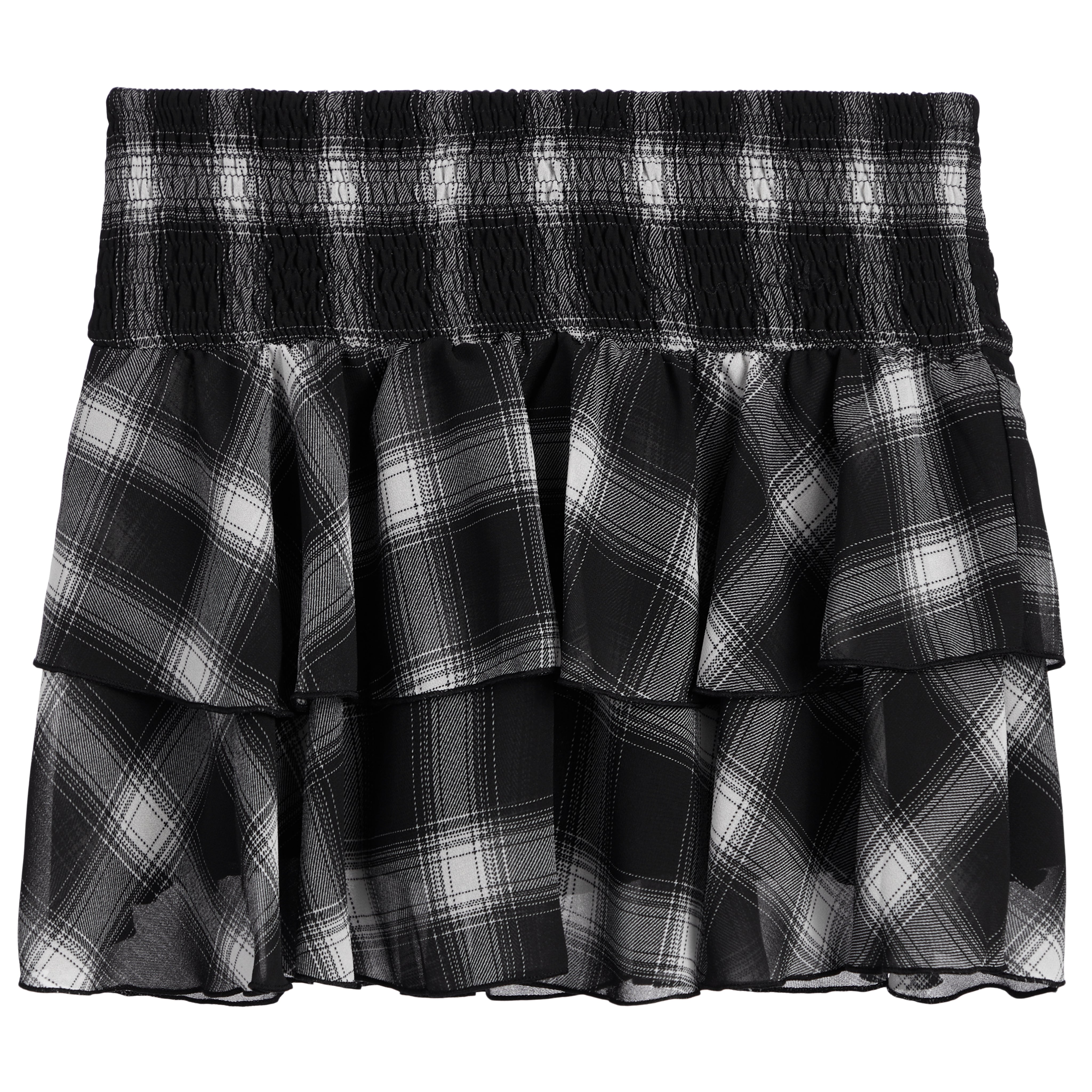 Chiffon Plaid Skirt - Denny's