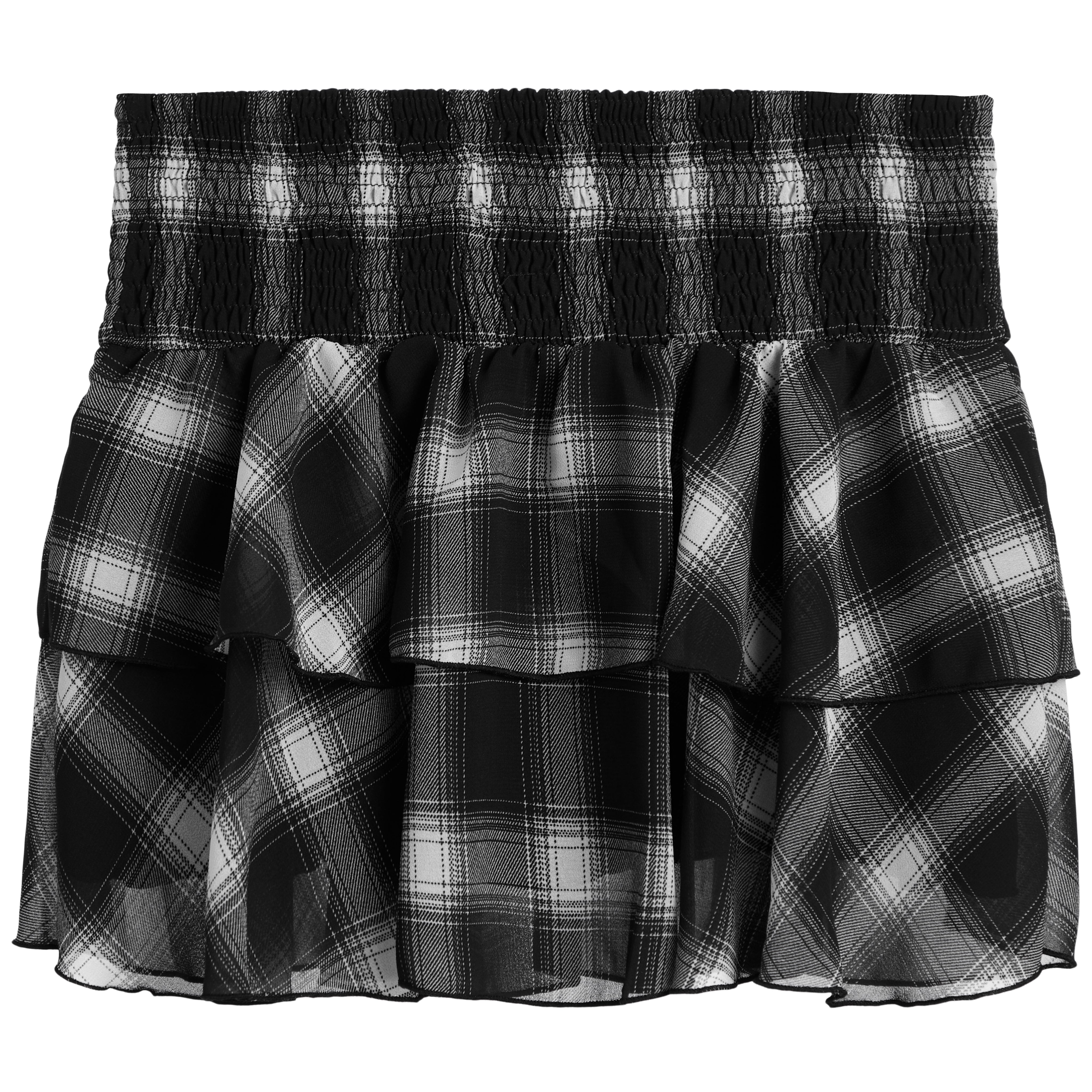 Chiffon Plaid Skirt - Denny's