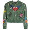 Allover Tattoo Bleach Zip Hoodie - Denny's