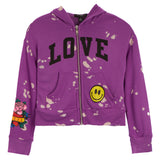 Love Bleached Zip Hoodie - Denny's