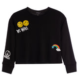 Be Happy Icon Raw Edge Sweatshirt - Denny's