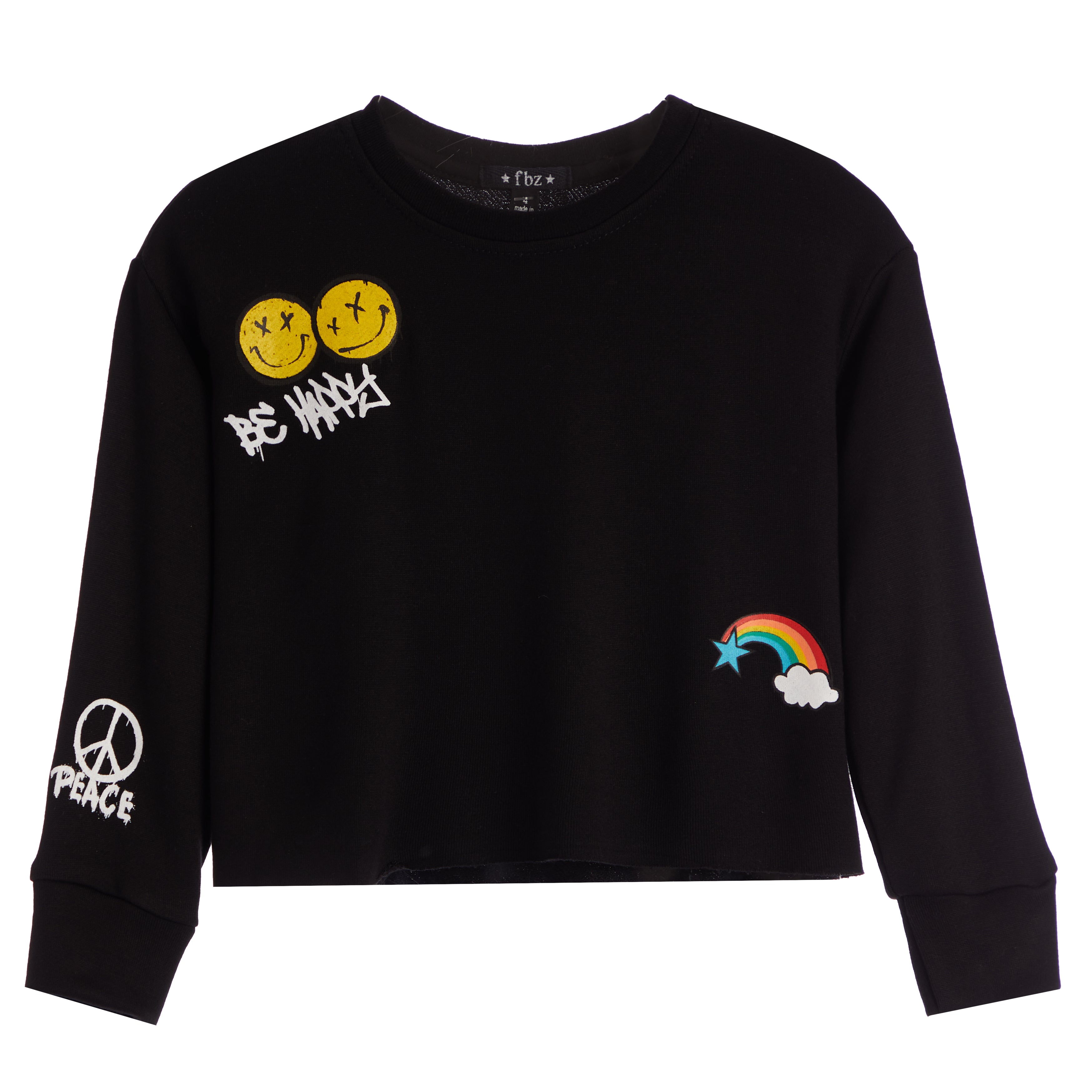 Be Happy Icon Raw Edge Sweatshirt - Denny's