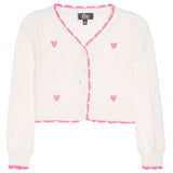 Cardigan With Pink Hearts