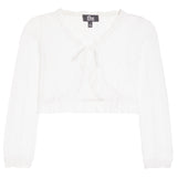 Long Sleeve Cardigan With Lace Trim