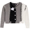 Stitch Heart Colorblock Cardigan - Denny's